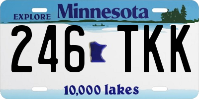 MN license plate 246TKK