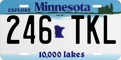 MN license plate 246TKL