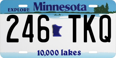 MN license plate 246TKQ