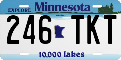 MN license plate 246TKT