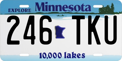 MN license plate 246TKU