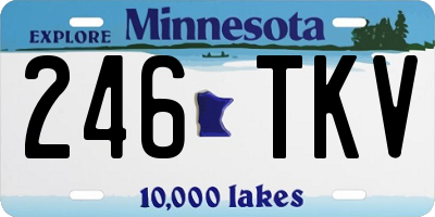 MN license plate 246TKV