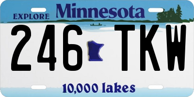 MN license plate 246TKW