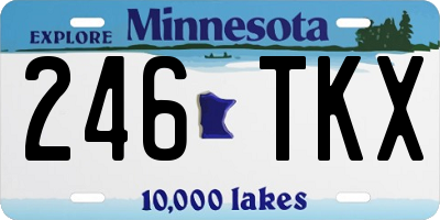 MN license plate 246TKX