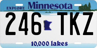 MN license plate 246TKZ