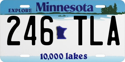 MN license plate 246TLA