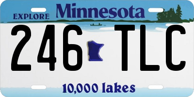 MN license plate 246TLC