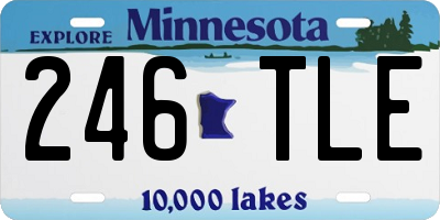 MN license plate 246TLE