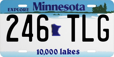 MN license plate 246TLG