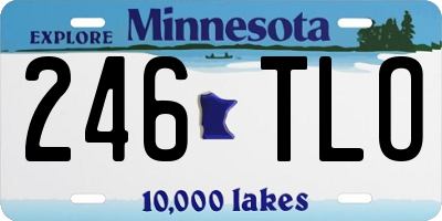 MN license plate 246TLO