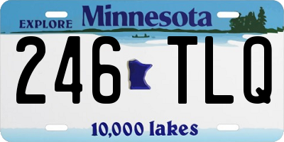 MN license plate 246TLQ