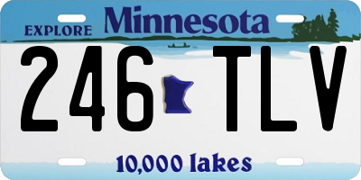 MN license plate 246TLV