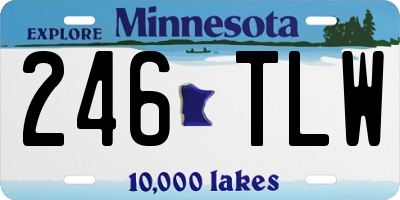 MN license plate 246TLW