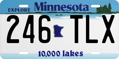 MN license plate 246TLX