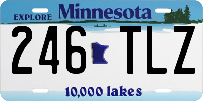 MN license plate 246TLZ