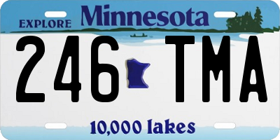 MN license plate 246TMA