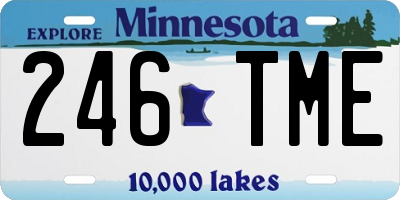 MN license plate 246TME
