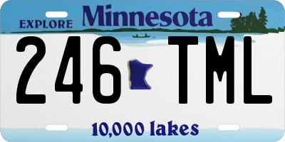 MN license plate 246TML