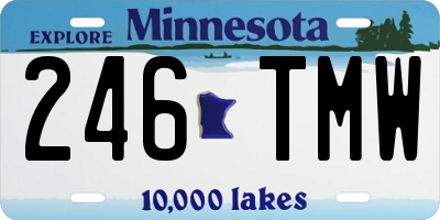 MN license plate 246TMW