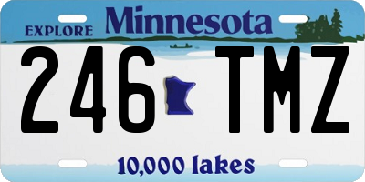 MN license plate 246TMZ
