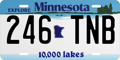 MN license plate 246TNB