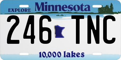 MN license plate 246TNC