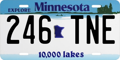 MN license plate 246TNE