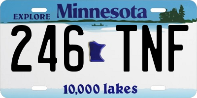 MN license plate 246TNF
