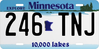 MN license plate 246TNJ