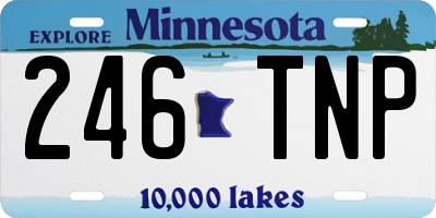 MN license plate 246TNP