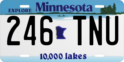 MN license plate 246TNU