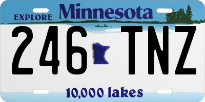 MN license plate 246TNZ