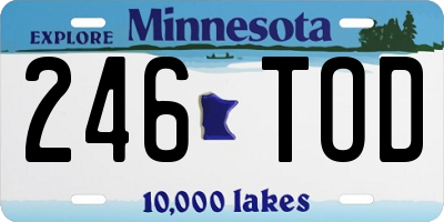 MN license plate 246TOD