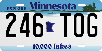 MN license plate 246TOG
