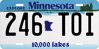MN license plate 246TOI