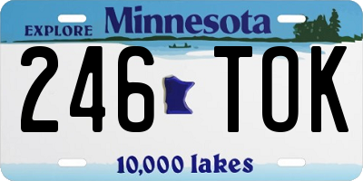 MN license plate 246TOK