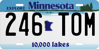 MN license plate 246TOM