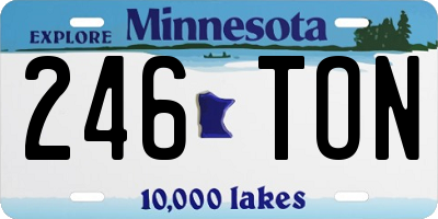 MN license plate 246TON