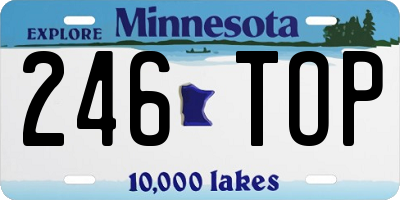 MN license plate 246TOP