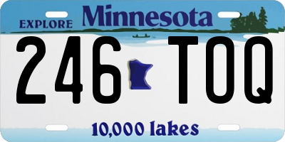 MN license plate 246TOQ