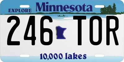 MN license plate 246TOR