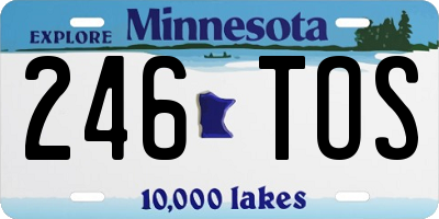 MN license plate 246TOS