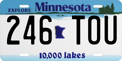 MN license plate 246TOU