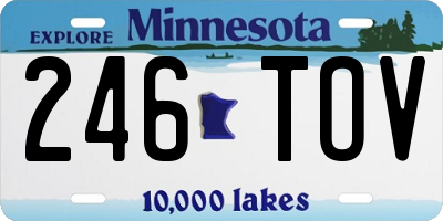 MN license plate 246TOV