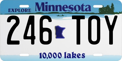 MN license plate 246TOY