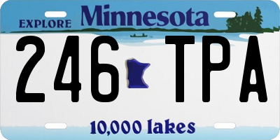 MN license plate 246TPA