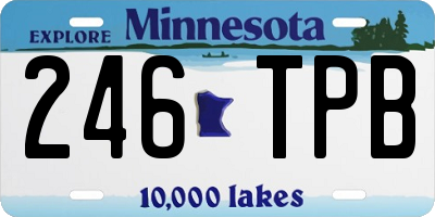 MN license plate 246TPB