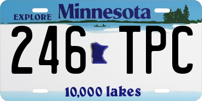 MN license plate 246TPC