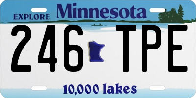 MN license plate 246TPE