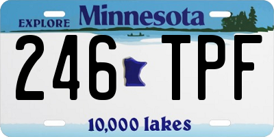 MN license plate 246TPF